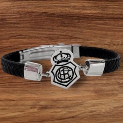 Pulsera de cuero y plata...