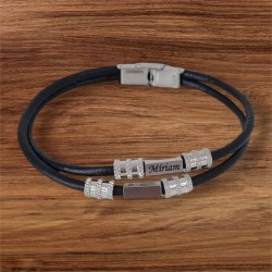 Pulsera Unisex de Cuero y...