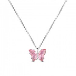 Gargantilla Mariposa Rosa